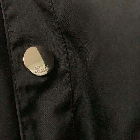 GUCCI TRENCH BLACK POINTED COLLAR COAT - Picture 7 of 13